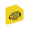 MUD FLAP - 24 INCH, MITERED 1, YELLOW, SYMPLASTIC, RIGHT HAND