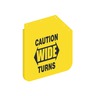 MUDFLAP - 24 INCH, MITERED, RIGHT HAND, YELLOW, SIMPLASTIC