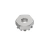 NUT - HEX, E, TOOTH LOCK WASHER, STAINLESS STEEL, 10-24 UNC