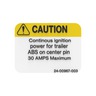 LABEL - CAUTION, ABS POWER