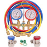 GAUGE SET - R134A BRASS MANIFOLD WITH 72 INCH HOSES