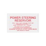 LABEL - POWER STEERING, OIL SPECIFICATION