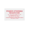 LABEL - POWER STEERING, OIL SPECIFICATION
