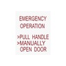 LABEL - DOOR EMERGENCY RELEASE