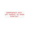 DECAL - EMERGENCY EXIT INSTRUCTIONS