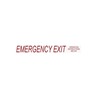 LABEL - EMERGENCY EXIT OPERATION INSTRUCTIONS BELOW, 2 INCH RED