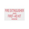 DECAL - FIRE EXTINGUISHER AND FIRST AID KIT