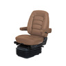 SEAT - WIDE RIDE, LO PRO, MID BACK, HEATED, DUAL ARMS, ULTRA LEATHER, TAN