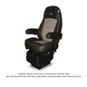 SEAT - ATLASII LE SERIES, HEAT/VENTED, GRAY ULTRA LEATHER