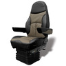 SEAT - LEGACY SILVER, HIGH BACK, 2W AIR 2 TONE, BLACK/GRAY, ULTRA LEATHER