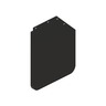 MUDFLAP - 30 INCH, MITERED, RIGHT HAND, BLACK, SYMPLATIC SG