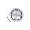 80 SERIES, INCAN., 1 BULB, HOOK - UP, CLEAR, ROUND, DOME LIGHT, CHROME FLANGE, 12V