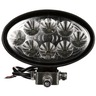 LAMP - SIGNAL - STAT4X6 INCH OVAL LED FLOOD LIGHT, BLACK, 8 DIODE, 1400 LUMEN, BLUNT CUT, 12 - 36V