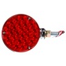 SIGNAL - STAT, DUAL FACE, LED, RED/YELLOW ROUND, 24 DIODE, CHROME, 3 WIRE, PEDESTAL LIGHT