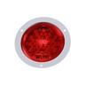 SUPER44, LED, RED, ROUND, 42 DIODE, S/T/T, GRAY FLANGE, FIT N FORGET S.S., STRAIGHT PL - 3Female, 12V, KIT