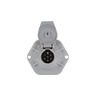 50 SERIES, 7 SOLID PIN, GREY PLASTIC, SURFACE MOUNT, RECEPTACLE