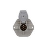 50 SERIES, THREADED STACKING STUDS, 7 SOLID PIN, GREY PLASTIC, SURFACE MOUNT, RECEPTACLE