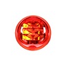 30 SERIES, LED, RED ROUND, 8 DIODE, HIGH PROFILE, M/C LIGHT, POLYCARBONATE, 12V