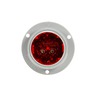 30 SERIES, LED, RED ROUND, 8 DIODE, HIGH PROFILE, M/C LIGHT, POLYCARBONATE, GRAY FLANGE, 12V