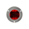 30 SERIES, LED, RED ROUND, 8 DIODE, HIGH PROFILE, M/C LIGHT, POLYCARBONATE, GRAY FLANGE, 12V