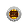 30 SERIES, LED, YELLOW ROUND, 8 DIODE, HIGH PROFILE, M/C LIGHT, POLYCARBONATE, GRAY FLANGE, 12V
