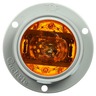 30 SERIES, LED, YELLOW ROUND, 6 DIODE, LOW PROFILE, M/C LIGHT, POLYCARBONATE, GRAY FLANGE, 12V