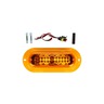 Super 60, LED, estroboscópico, 36 diodos, amarillo ovalado, brida negra, clase II, metalizado, 12 V, kit