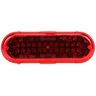 SUPER 60, LED, STROBE, 36 DIODE, OVAL RED, CLASS II, METALIZED, 12V