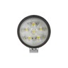 LAMP - 4 INCH ROUND LED WORK LIGHT, BLACK, 6 DIODE, STRIPPED END, 12V, 81 SERIES