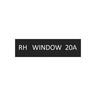 LABEL - RIGHT HAND, WINDOW, 20A