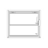 SASH ASSEMBLY - 78 INCH, PUSH OUT VERTICAL, CLEAR, LAMINATED, RIGHT SIDE, BLACK