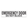 LABEL EMERGENCY DOOR DNB BLK/WHITE