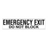 DECAL - SCHOOL BUS, LETTERING/WARNING LABEL, EMERGENCY EXIT DNB, BLACK/WHITE