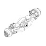 AXLE ASSEMBLY - FRONT, MX23 - 160R,Aluminum WHEEL