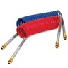 HOSES - RED AND BLUE, TRAILER, 15 FEET, COIL