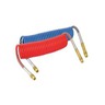 AIR BRAKE COIL WITH BRASS -15 FEET, RED AND BLUE