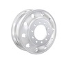 WHEEL - STEER AXLE, HUB PILOT, ALUMINUM,, 24.50 X 8.25 INCH, 6.60 INCH OFFSET, REAR, 10 HAND HOLES, POLISHED, 0.99 INCH DISC THICKNESS