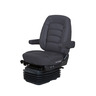 SEAT - WIDE RIDE II, LOW PROFILE, MID BACK, ARMS HEATED, ULTRA LEATHER, BLACK