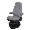 SEAT - WIDE RIDE II, STANDARD, HIGH BACK, ARM HEATED, ULTRA LEATHER, GRAY