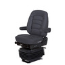 SEAT - WIDE RIDE II, STANDARD, MID BACK, BOTH ARM ULTRA LEATHER, BLACK