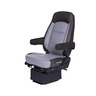 SEAT - WIDE RIDE, CORE, LOW PROFILE, HIGH BACK, DSMV,2 ARM, ULTRA LEATHER, BLACK/GRAY