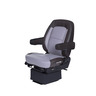 SEAT - WIDE RIDE, CORE, LOW PROFILE, MID BACK,2 ARM, ULTRA LEATHER, BLACK/GRAY