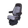 SEAT - WIDE RIDE, CORE, HIGH PROFILE, HIGH BACK, DSMV,2 ARM, ULTRA LEATHER, BLACK/GRAY