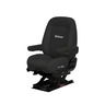 SEAT ASSEMBLY - COMPLETE, MID BACK BLACK ULTRA LEATHER RIGHT & LEFT ARM