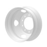 WHEEL - HUB PILOT, STEEL, 22.50 X 8.25, 6.62 OFFSET, WHITE, 5 HAND HOLES, 0.43 INCH DISC THICKNESS