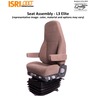 ISRI CASCADIA SEAT - LH, L3 ELITE, BASE RED, CLOTH/CLOTH, BOTH ARMS, BELLOW