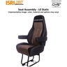 ISRI CASCADIA SEAT - RH, L0 STATIC, PREMIUM BLACK, CLOTH/CLOTH, BOTH ARMS
