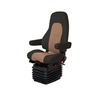 SEAT - ADMIRAL, ULTRA LEATHER, BLACK/TAN, WITH ARMS