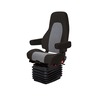 SEAT - ADMIRAL, CLOTH, BLACK/GRAY, WITH ARMS