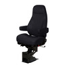SEAT ASSEMBLY - COMPLETE, CAPTAIN, HIGH BACK, VINYL BLACK WITH ARMS